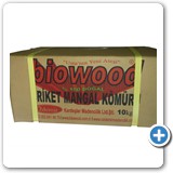 1-Biowood  Briket Man.K&ouml;m&uuml;r&uuml; 10kg
